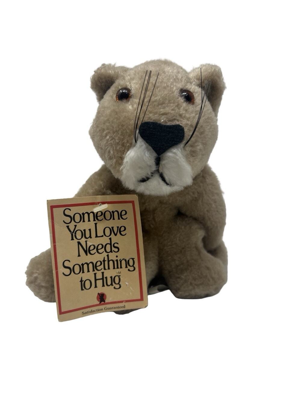 VINTAGE PLUSH DOLL FIGURE RUSHTON 1978 STUFFED ANIMAL Lioness "Something to Hug"